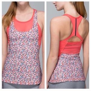 Lululemon Mesh With Me Tank Floral (rare)